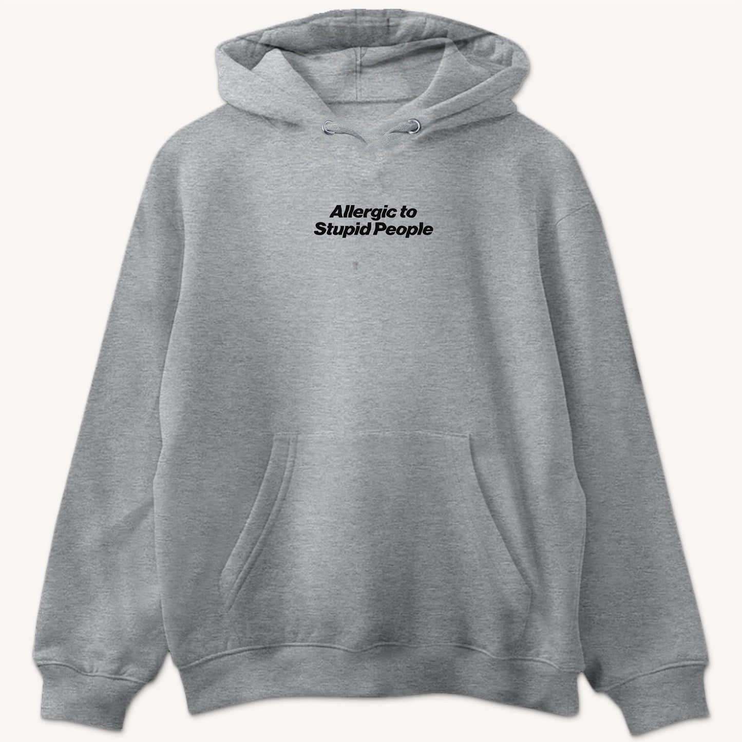 Allergic to Stupid People Hoodie mit Stickerei