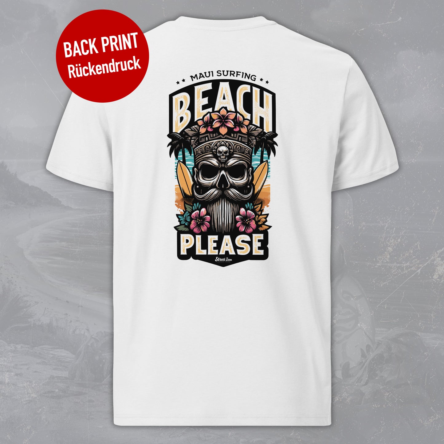 Maui Surfing - Premium T-Shirt mit 2-seitigem Druck