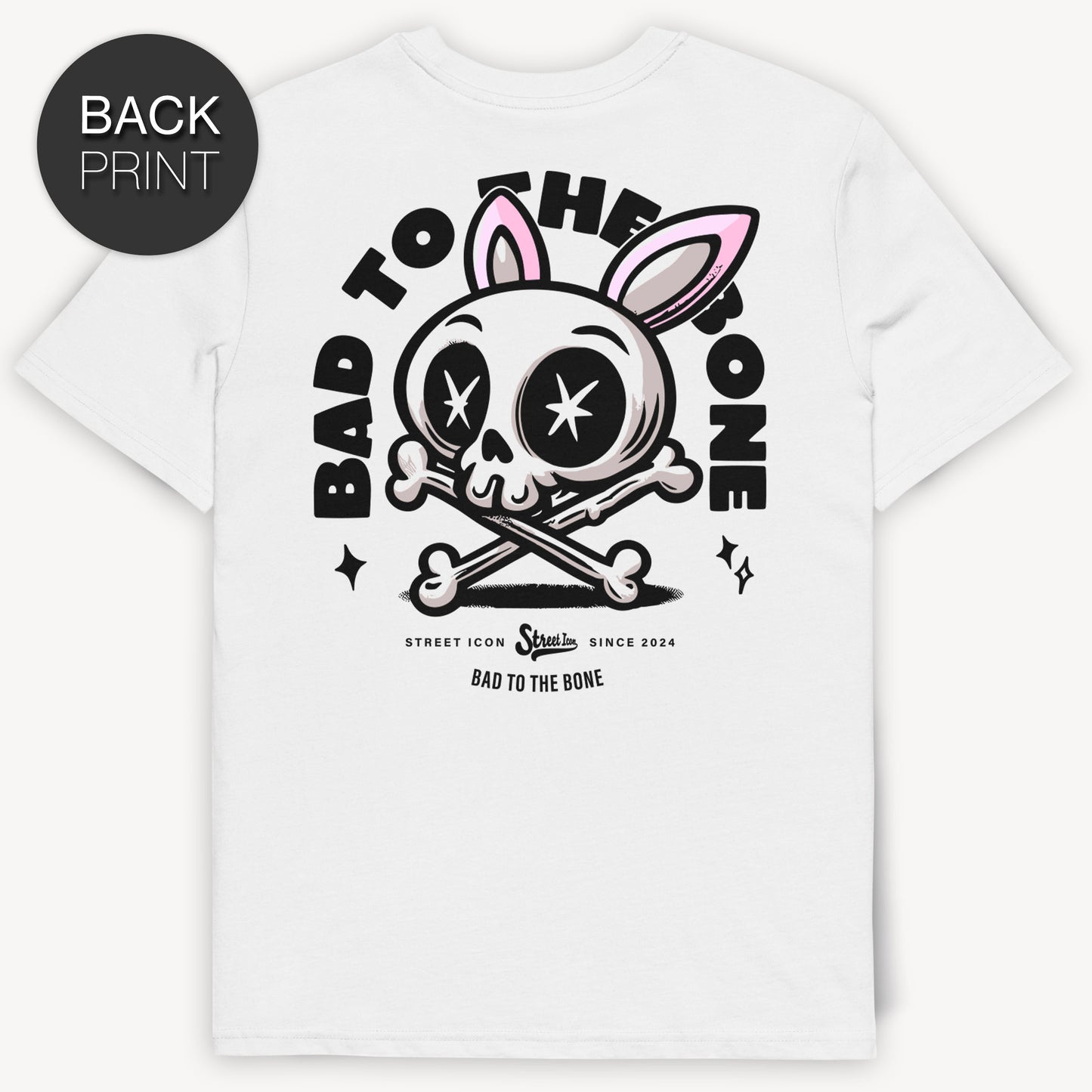 Bad Bone Bunny - T-Shirt mit 2-seitigem Druck