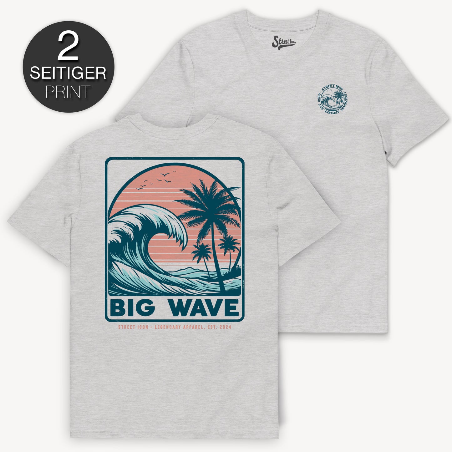 Big Wave - T-Shirt mit 2-seitigem Druck