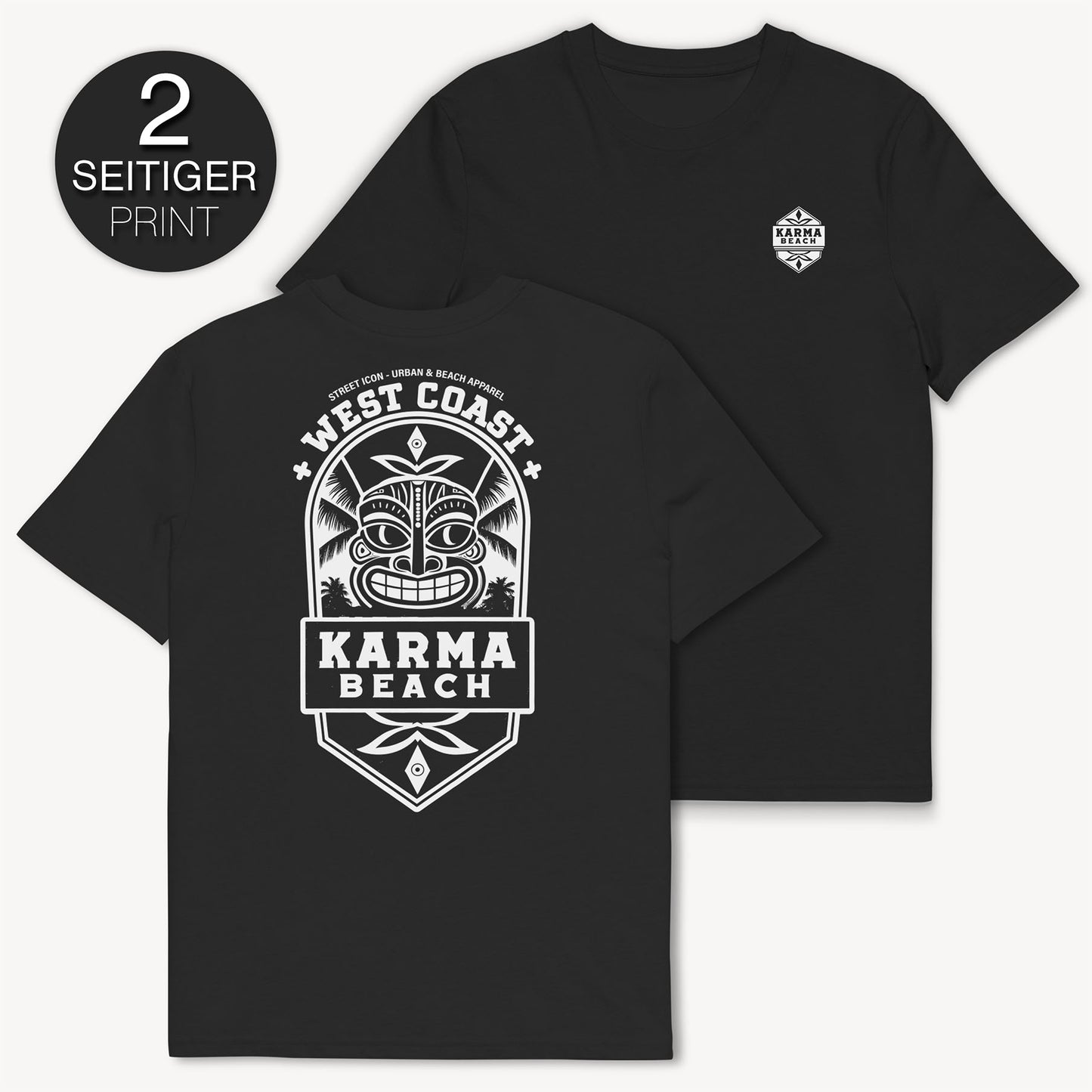 Karma Beach Emblem T-Shirt mit 2-seitigem Print