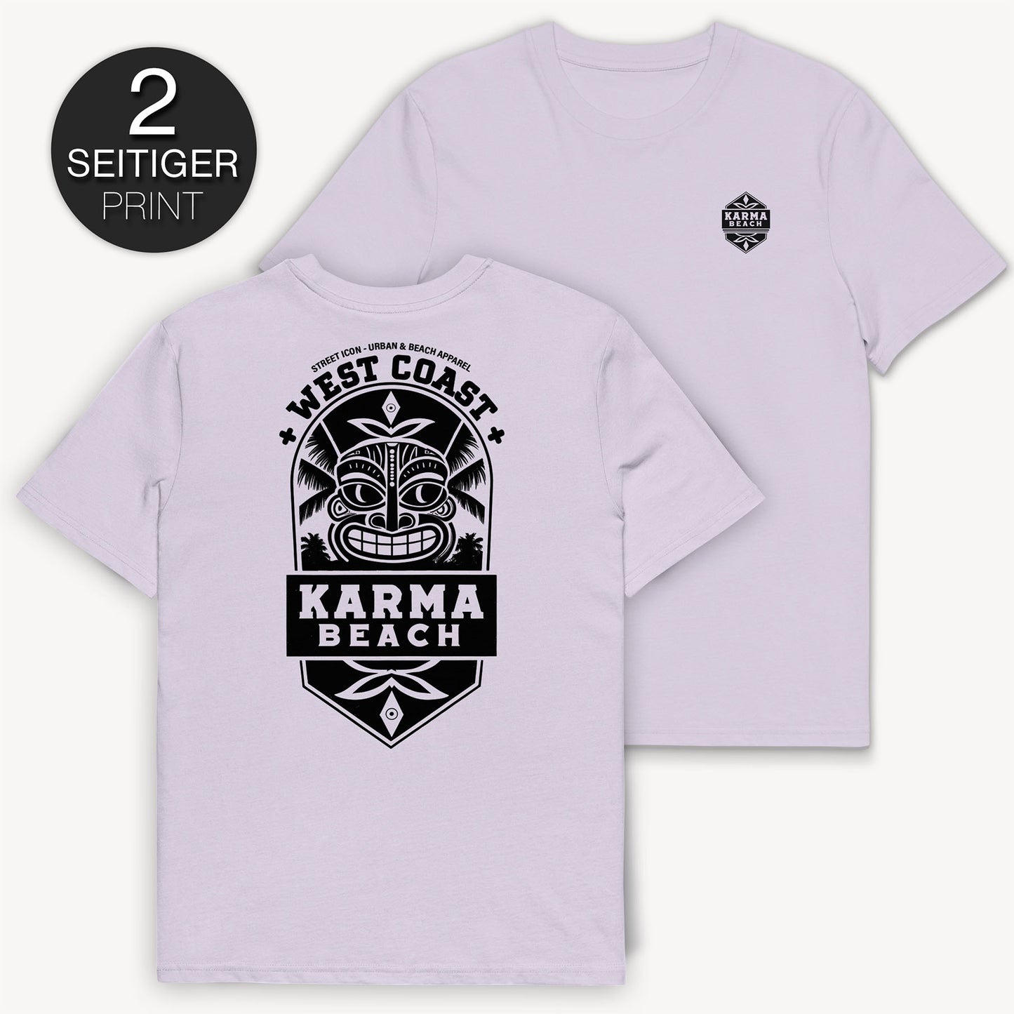 Karma Beach Emblem T-Shirt mit 2-seitigem Print