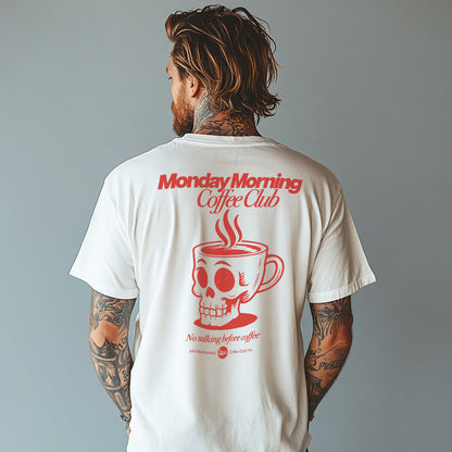 Monday Morning Coffee Club - Classic T-Shirt with 2-sided print