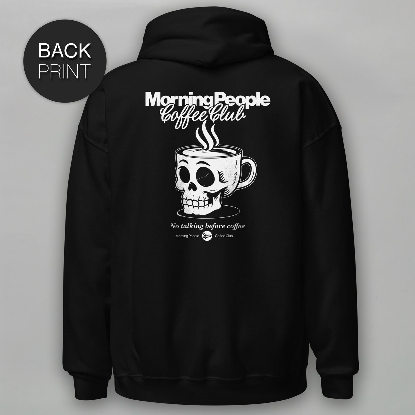 Morning Coffee People Club - Hoodie mit Back Print