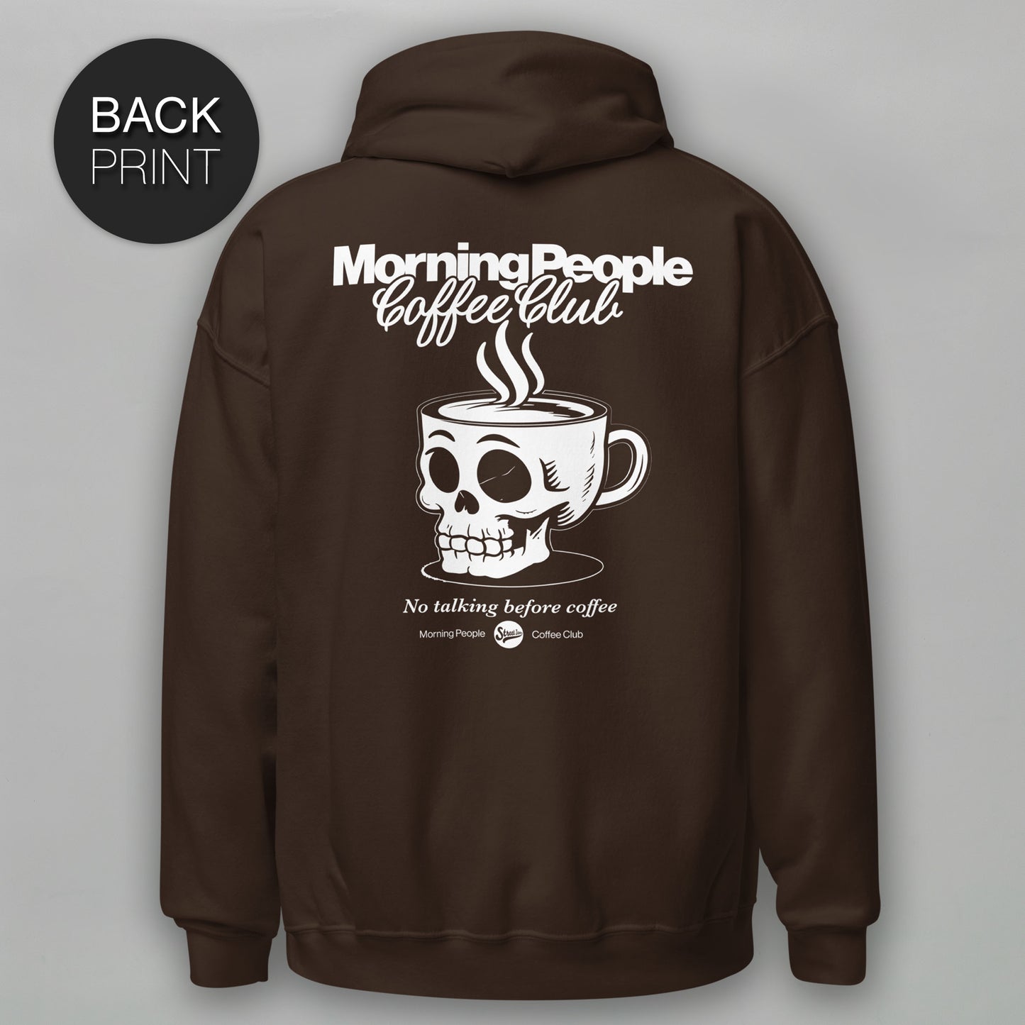 Morning Coffee People Club - Hoodie mit Back Print