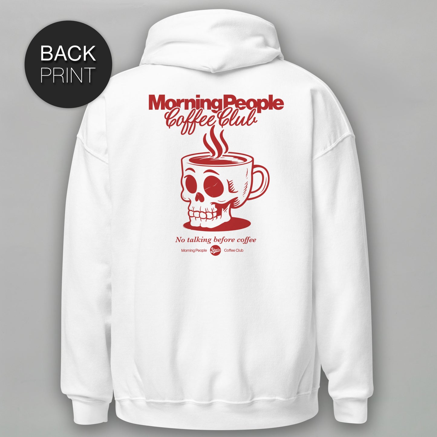 Morning Coffee People Club - Hoodie mit Back Print