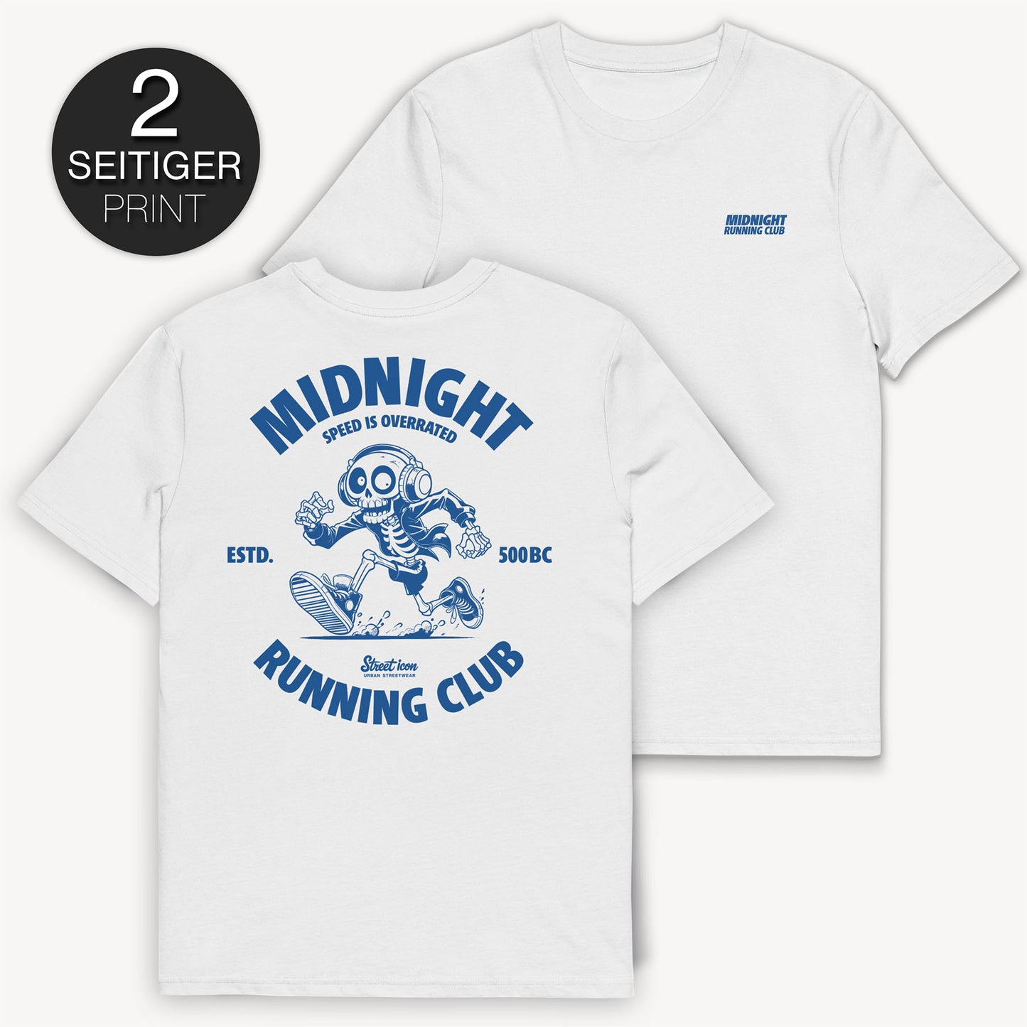 Midnight Running Club T-Shirt mit 2-seitigem Print