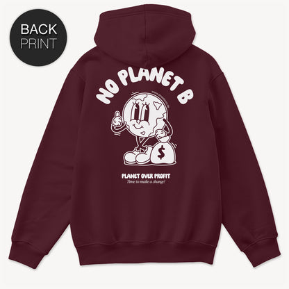 No Planet B - Globe Hoodie mit Backprint