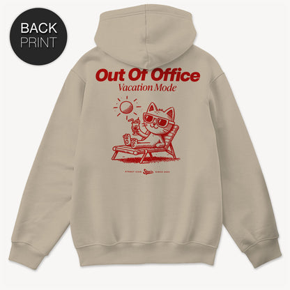 Out Of Office Cat - Hoodie mit Backprint