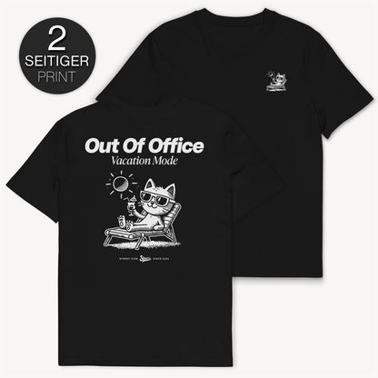 Out Of Office Cat - T-Shirt mit 2-seitigem Print