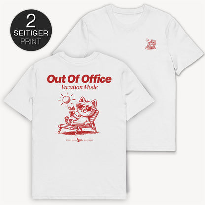 Out Of Office Cat - T-Shirt mit 2-seitigem Print