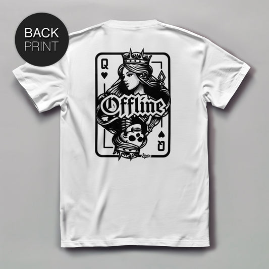 Offline Queen - Premium T-Shirt mit 2-seitigem Druck