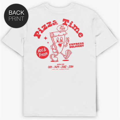 Pizza Time T-Shirt mit 2-seitigem Print