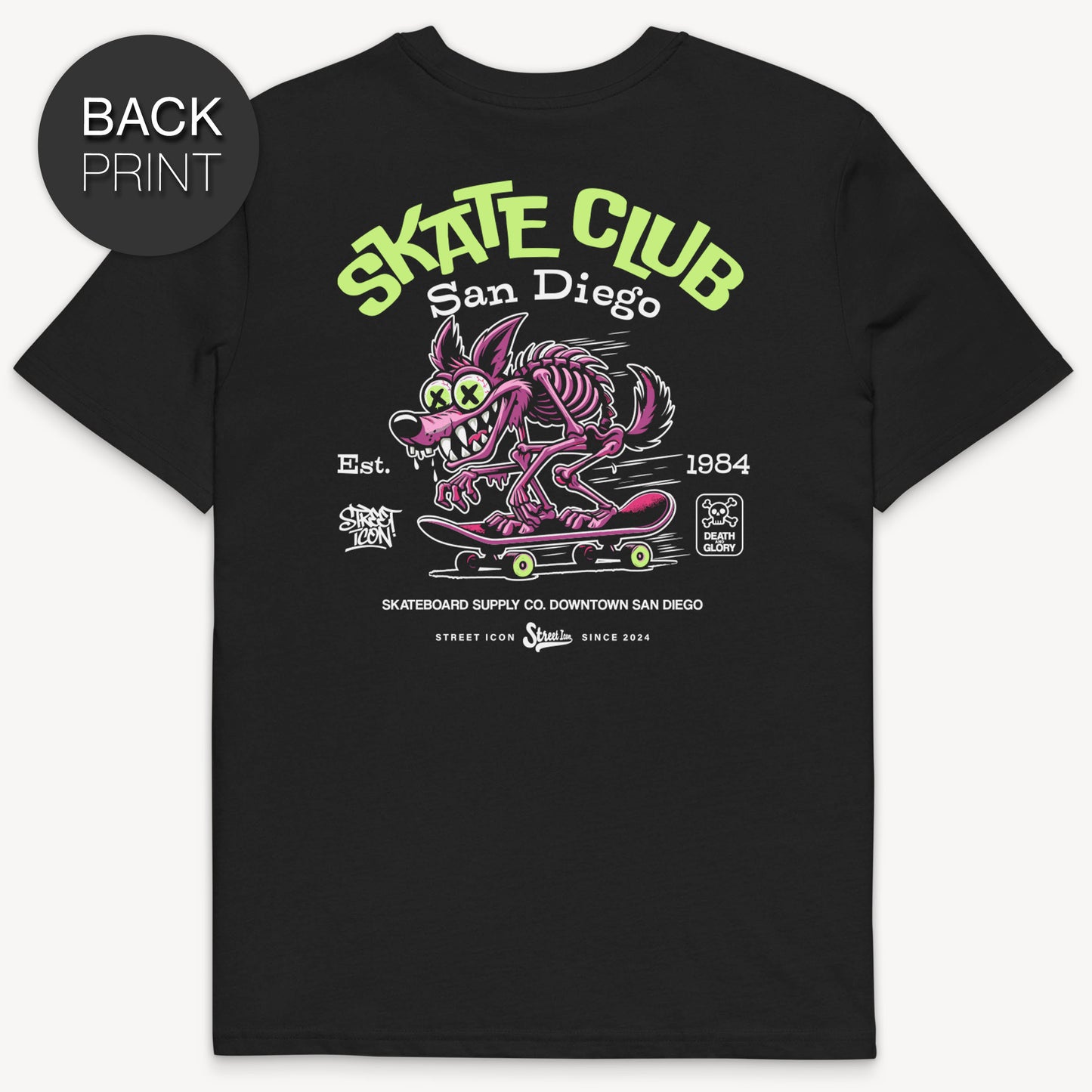 Skate Club - Premium T-Shirt + Aufkleber