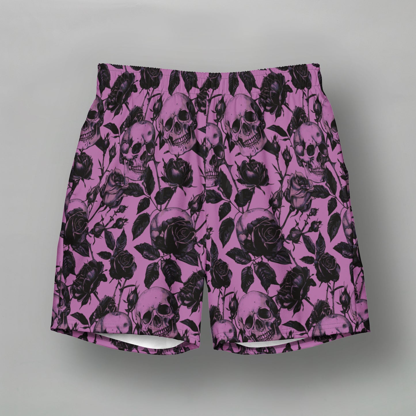 Skull Rose (Purple) - Herren-Badehose