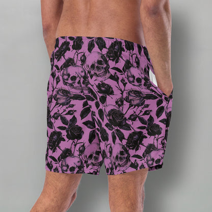 Skull Rose (Purple) - Herren-Badehose