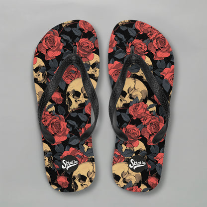 Skull & Roses - Flip Flops (Unisex)