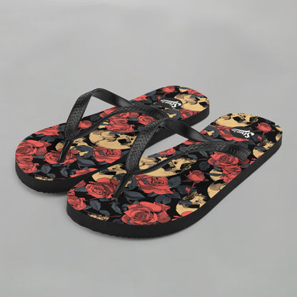 Skull & Roses - Flip Flops (Unisex)