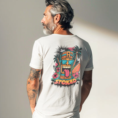 Stoked - Premium T-Shirt mit 2-seitigem Druck