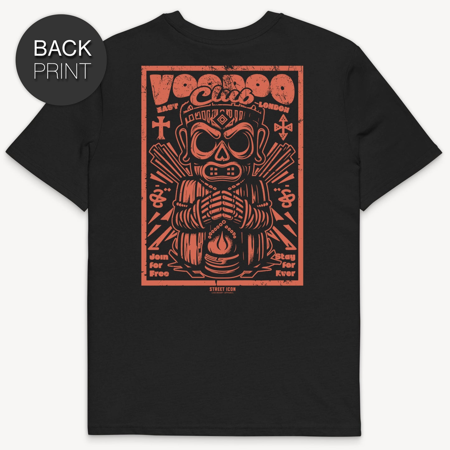 Voodoo Club - T-Shirt mit Backprint