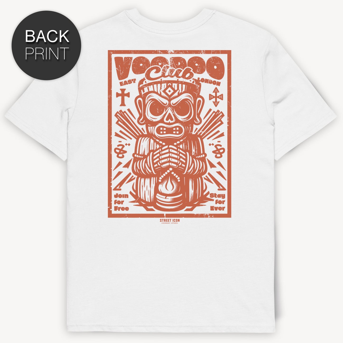 Voodoo Club - T-Shirt mit Backprint