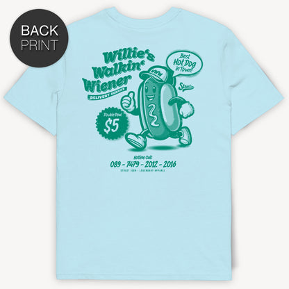 Willie's Walkin' Wiener - T-Shirt mit Backprint