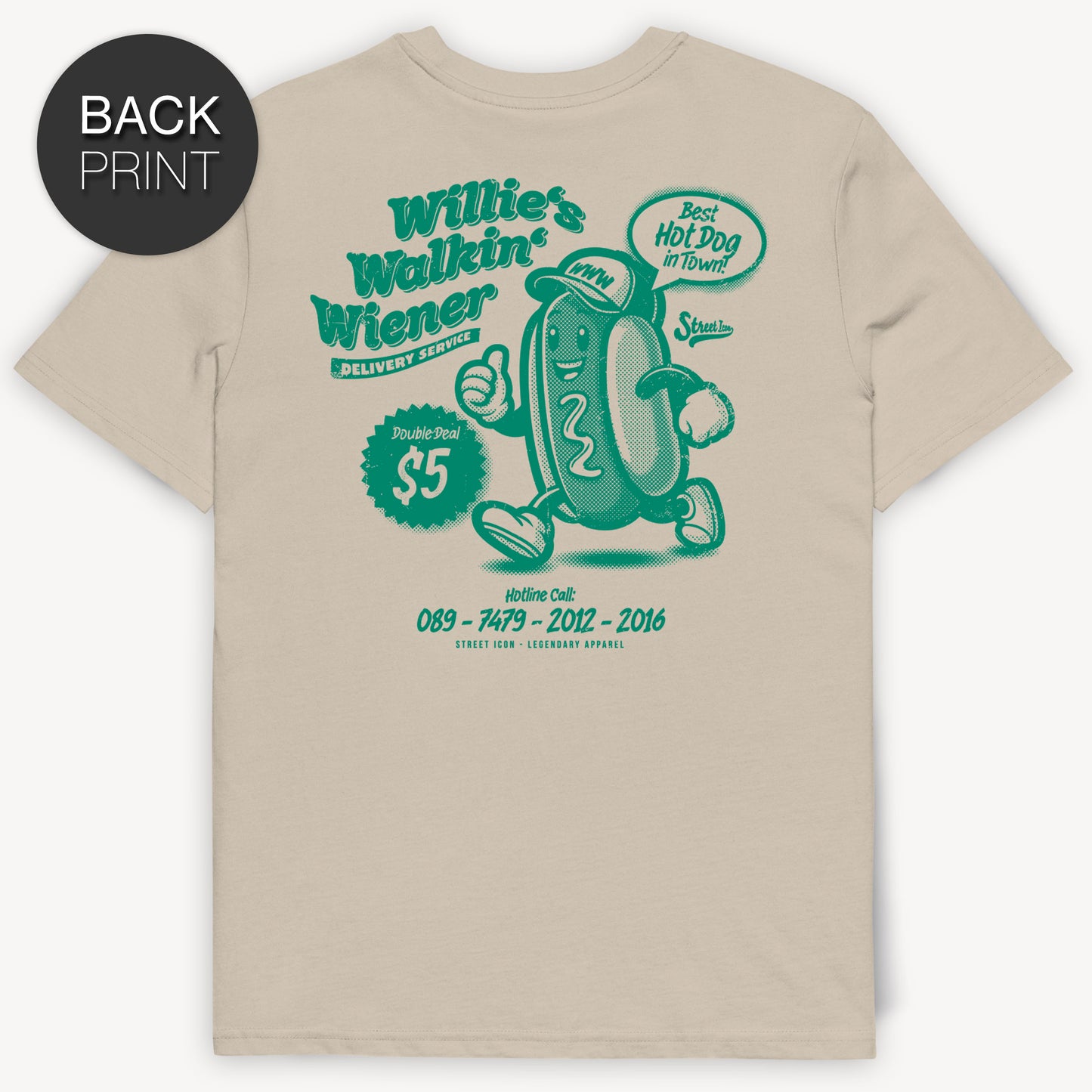 Willie's Walkin' Wiener - T-Shirt mit Backprint