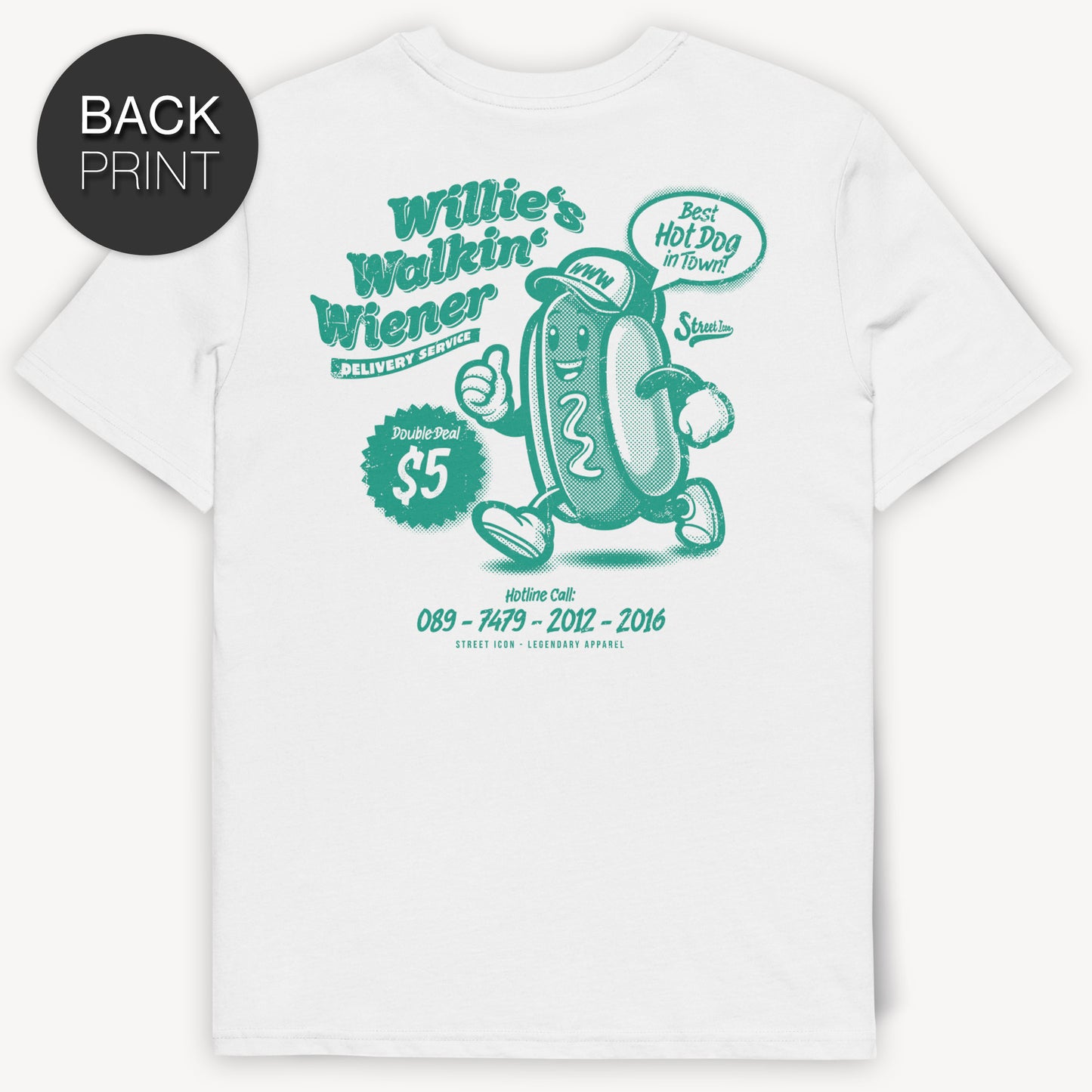 Willie's Walkin' Wiener - T-Shirt mit Backprint