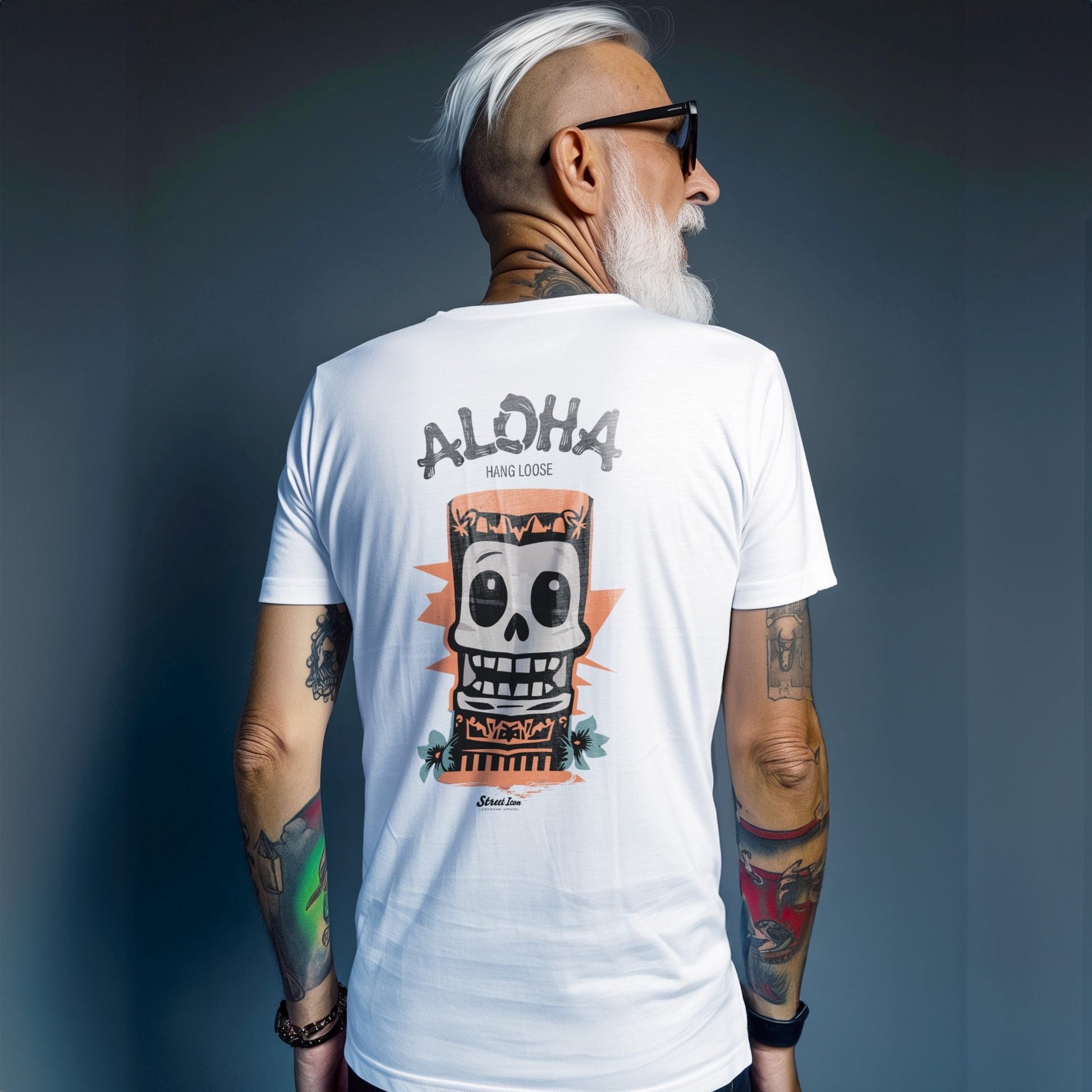 Aloha Hang Loose - Premium T-Shirt mit 2-seitigem Druck - Street Icon