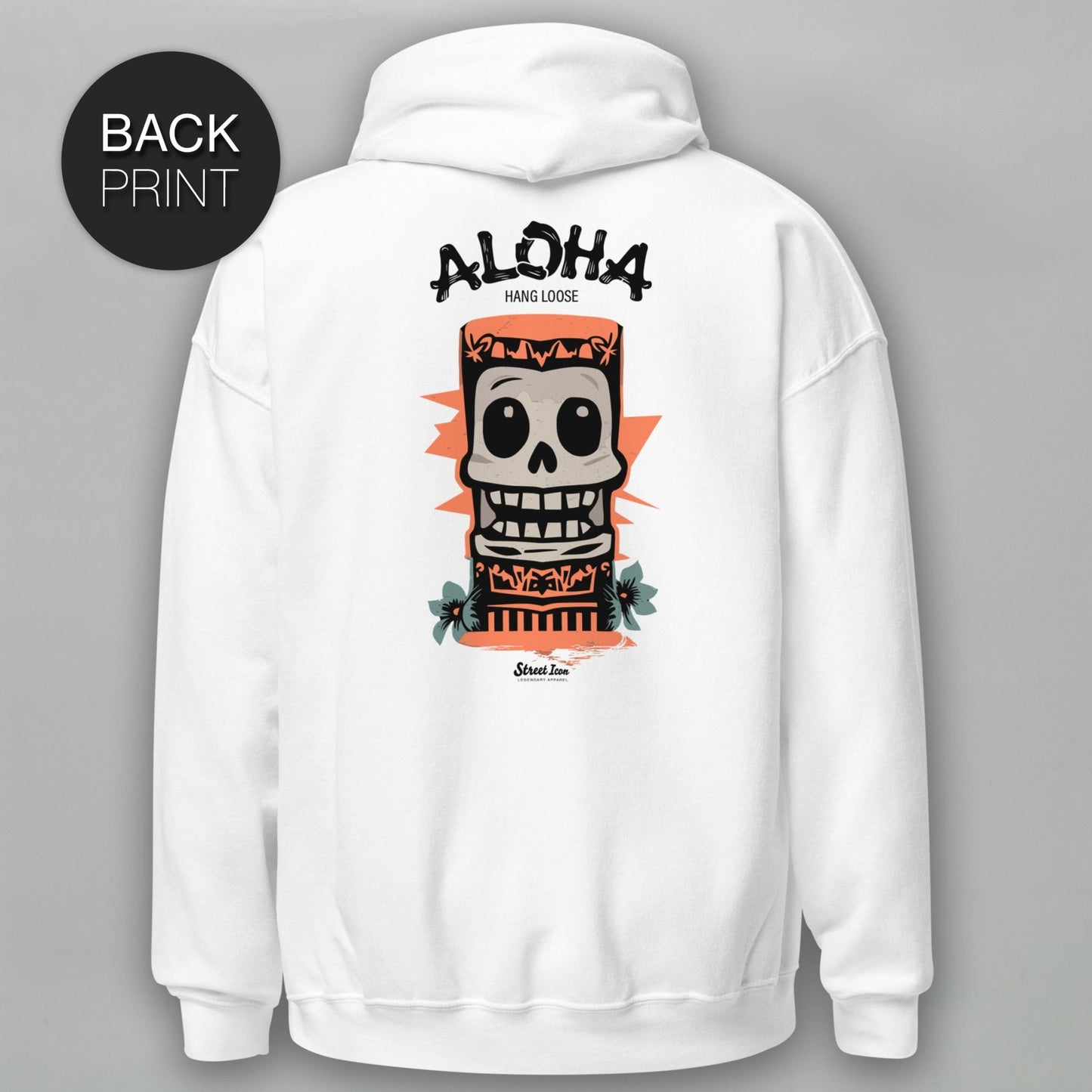 Aloha Hang Loose - Zip Hoodie mit 2 - seitigem Druck - Street Icon