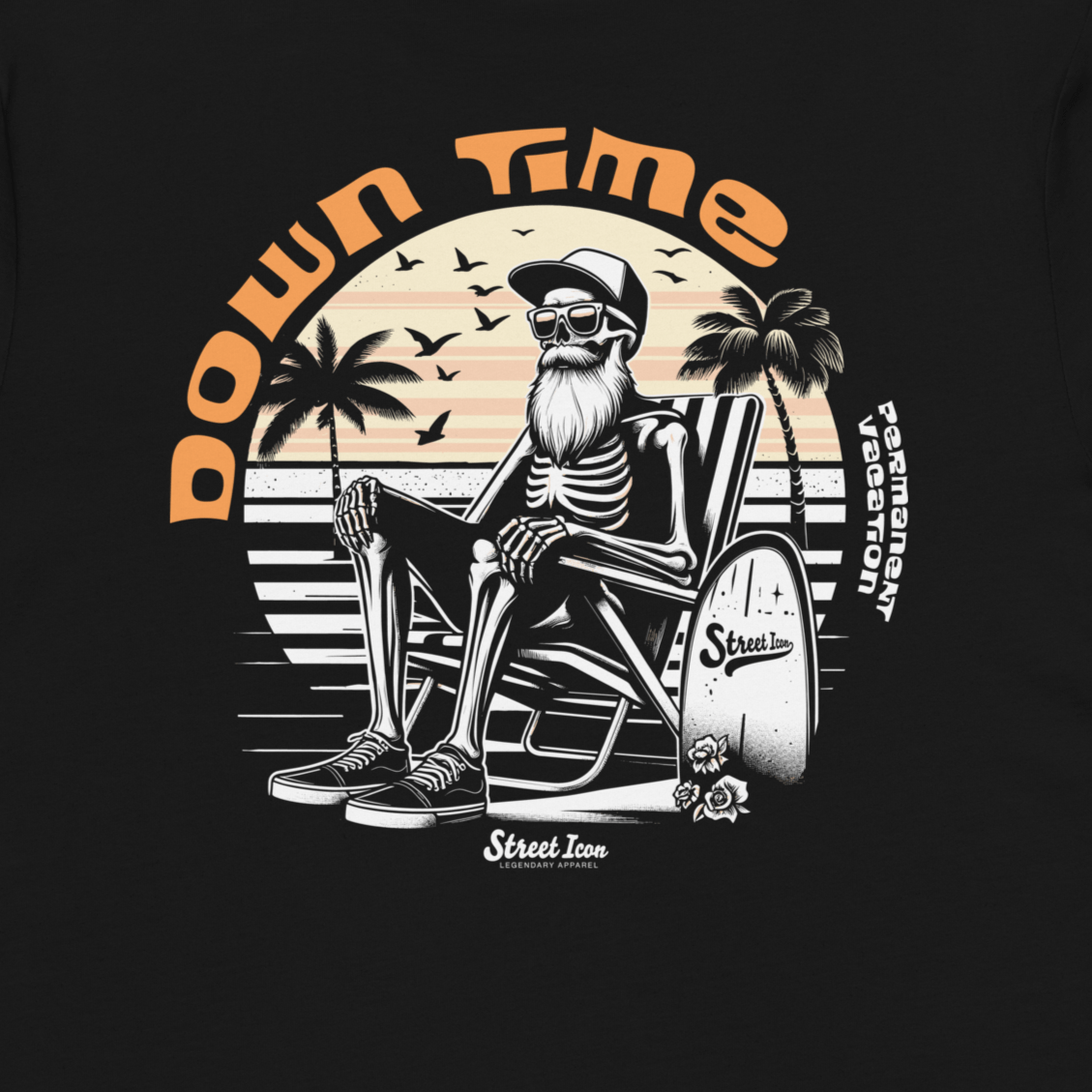 Down Time - Premium T - Shirt mit 2 - seitigem Druck - Street Icon