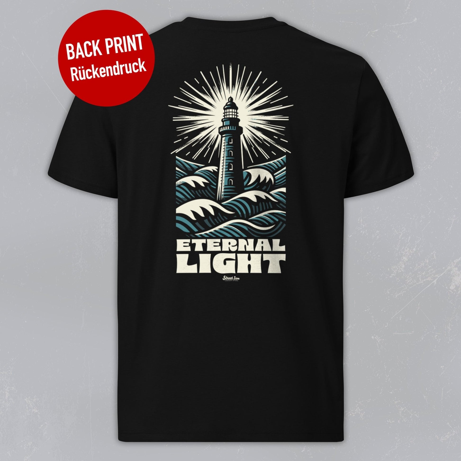 Eternal Light - Premium T - Shirt mit Back Print - Street Icon