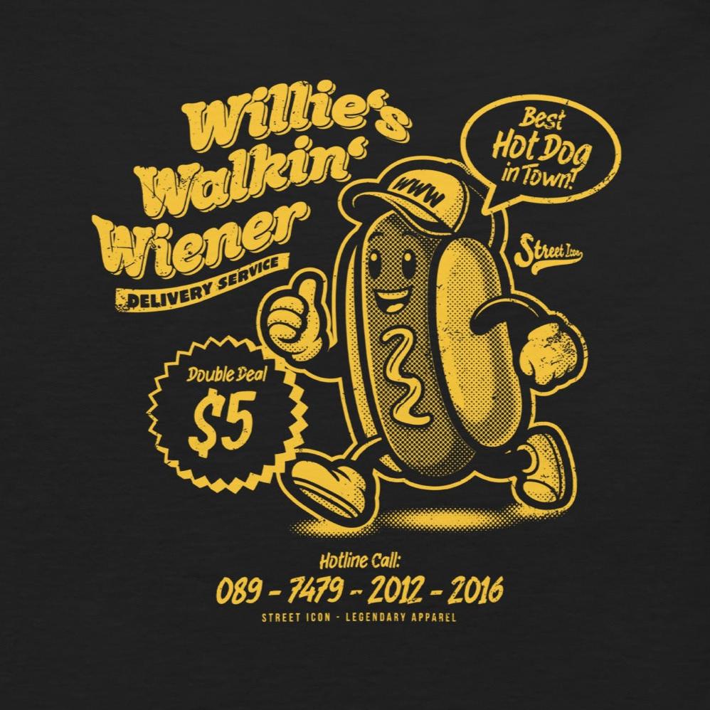 Willie's Walkin' Wiener - T-Shirt mit Backprint