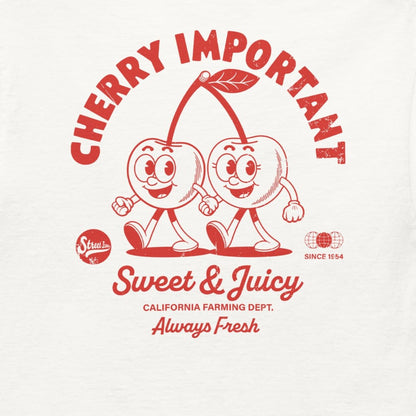 Cherry Important - T-Shirt mit 2-seitigem Druck