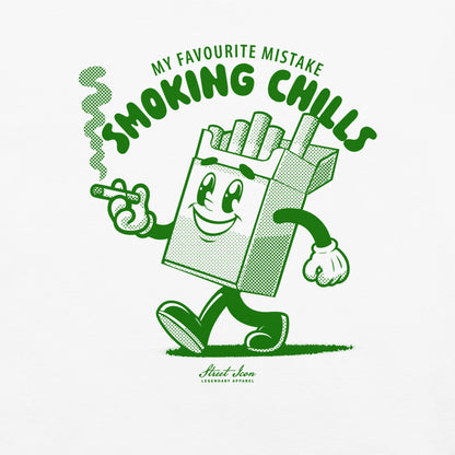 Smoking Chills - Heavy Cotton T-Shirt