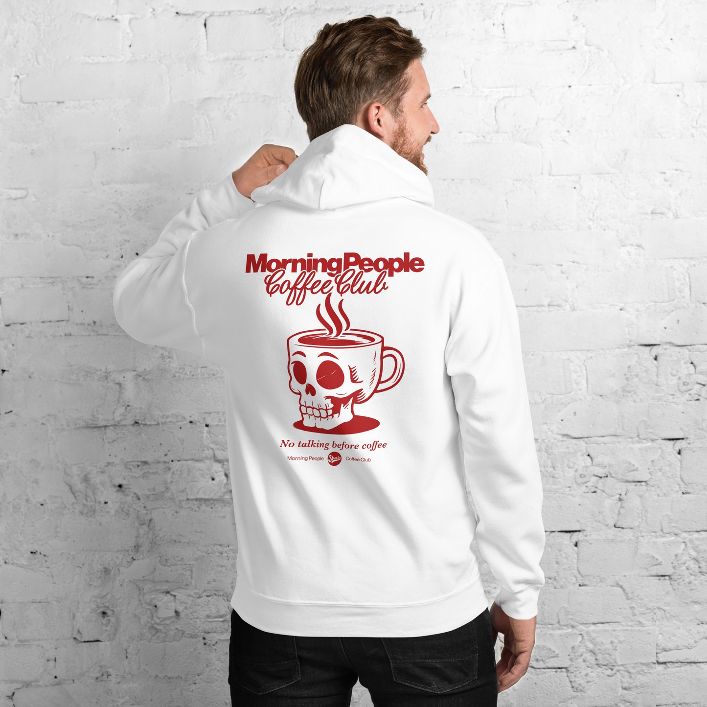 Morning Coffee People Club - Hoodie with back print