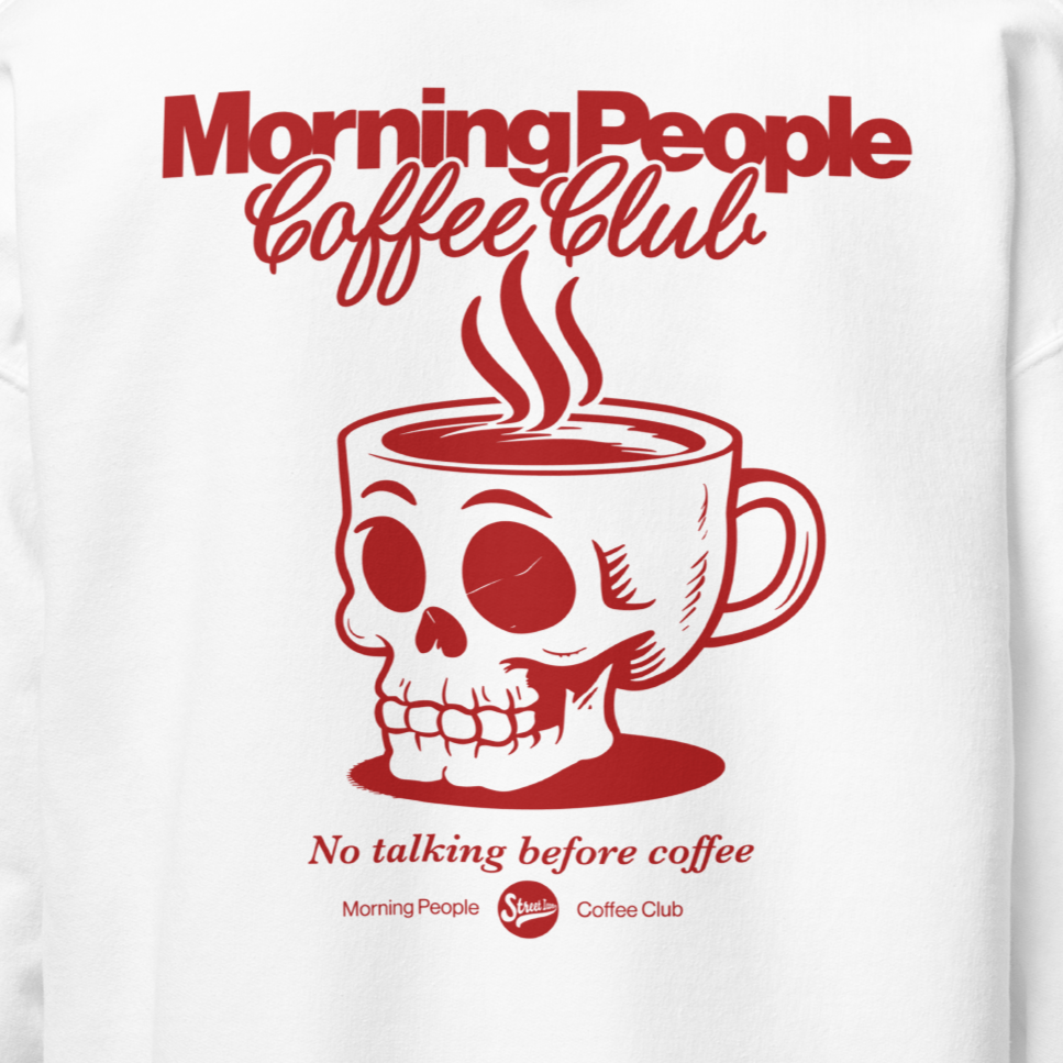 Morning Coffee People Club - Hoodie mit Back Print