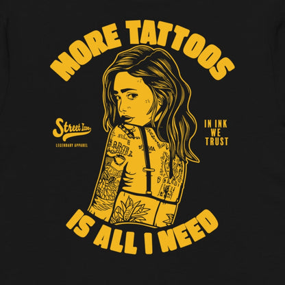 More Tattoos - Premium T-Shirt mit Rückendruck