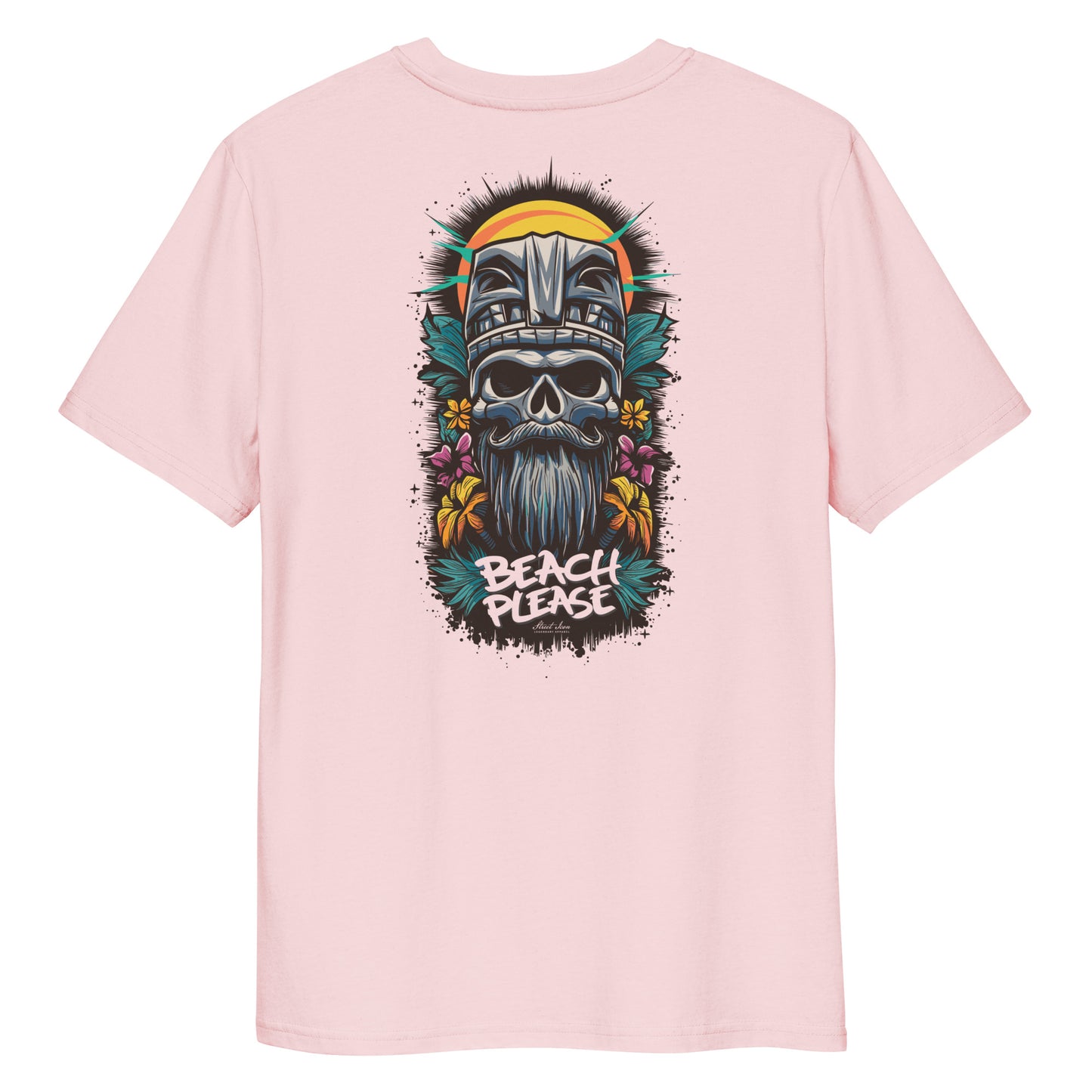 Tiki Skull (Modell B) - Premium T-Shirt mit 2-seitigem Druck