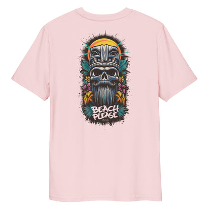 Tiki Skull (Modell B) - Premium T-Shirt mit 2-seitigem Druck