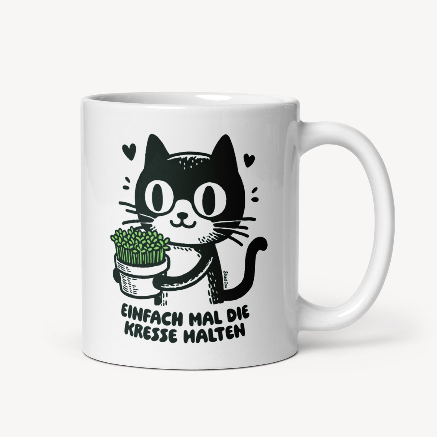 Kresse Katze Tasse mit 2-seitigem Print